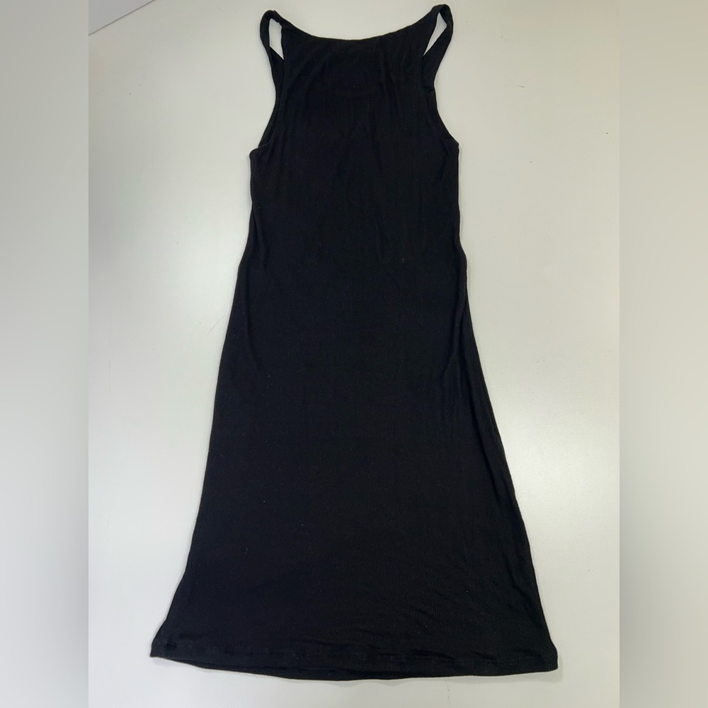 REVOLVE Michael Lauren Dress Black Ribbed Knit Cut Out Sample Size Small NEW - Picture 4 of 12